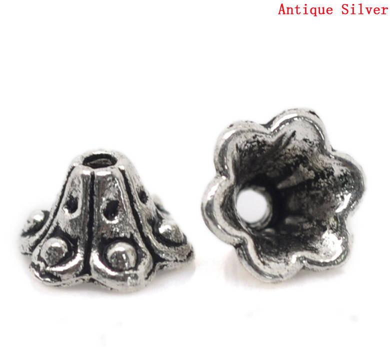 

Шапочка для Бусин, Обниматель, Античное серебро, подходит для бусин 8 мм-10 мм, 10 мм диаметр