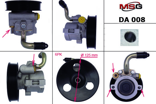 

Насос ГУР CHEVROLET LACETTI 2004-; DAEWOO LACETTI 2004-, MSG, da008