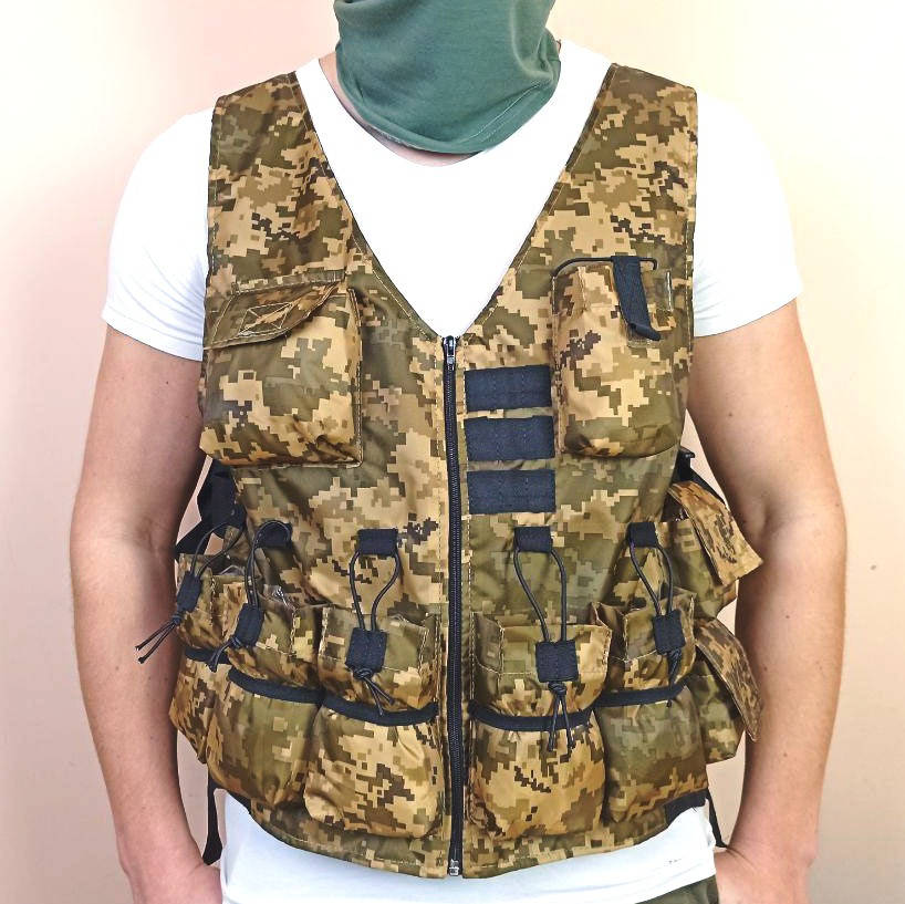 

Жилет разгрузочный легкий РПС, 10 карманов, цвет: пиксель