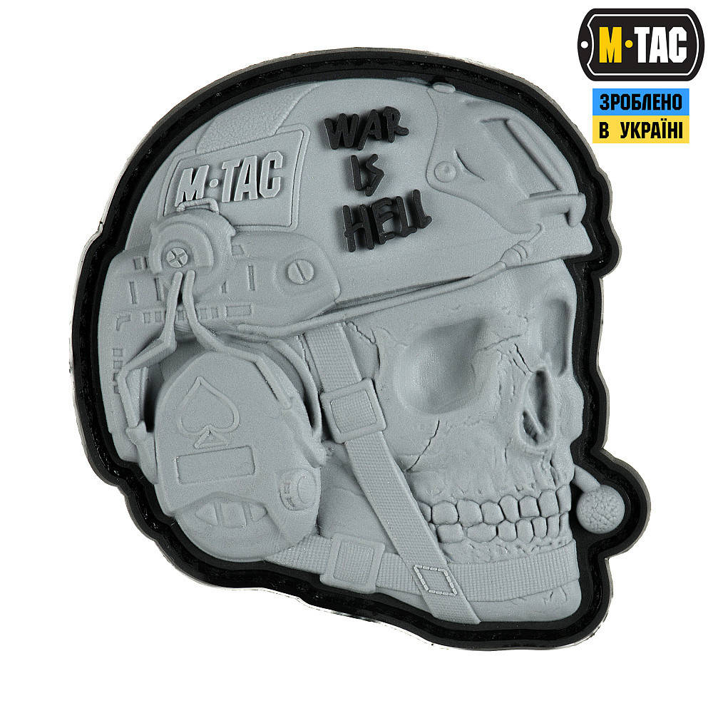

Нашивка М-Тас War is hell 3D PVC Grey