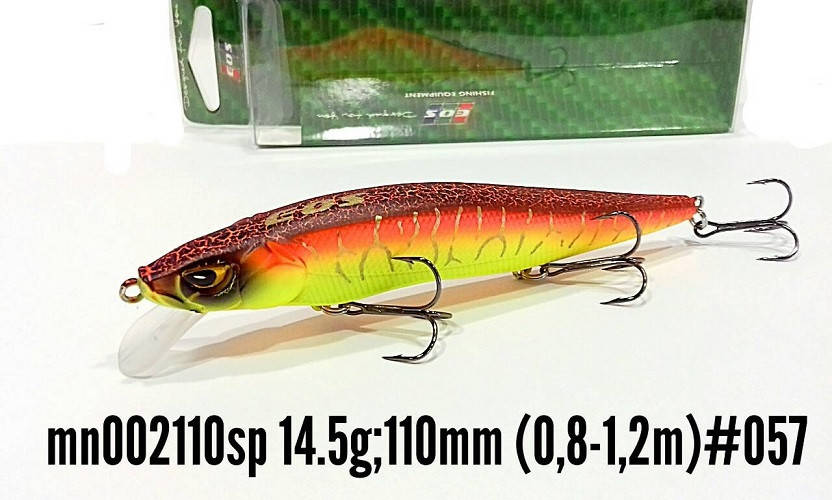 

Воблер EOS Minnow MN002110SF 14.1г. 110мм 0.8-1.2м 57