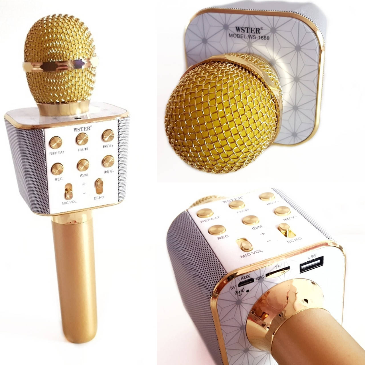 

Беспроводной Bluetooth микрофон для караоке Wster WS-1688