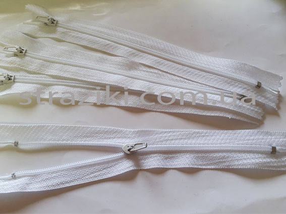 

18см застежка молния белая 1шт