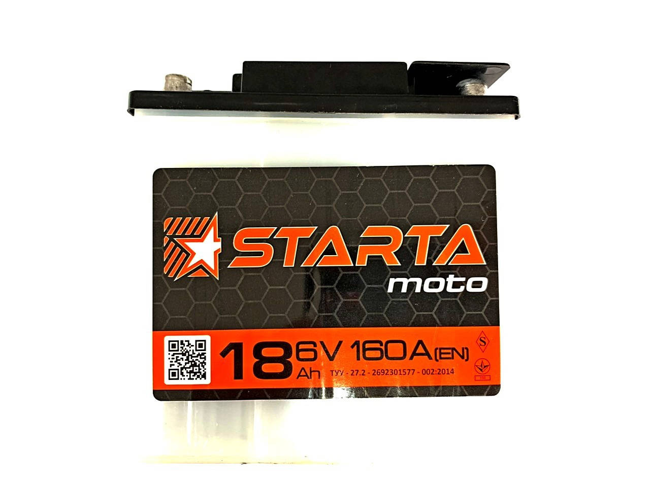 

Аккумулятор 6V 18Аh 1602A 135/70/140 мм (кислотный) Starta