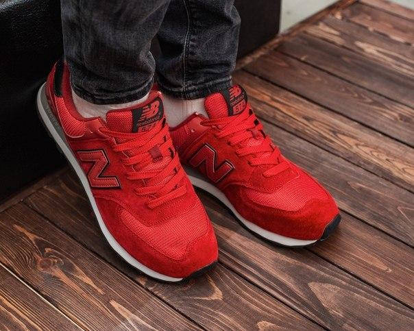 

Замшевые мужские кроссовки New Balance 574, 5 цветов 43, Красный