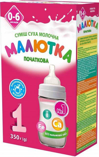 

Молочна суха суміш Малютка-1 Початкова 0-6 місяців 350 г
