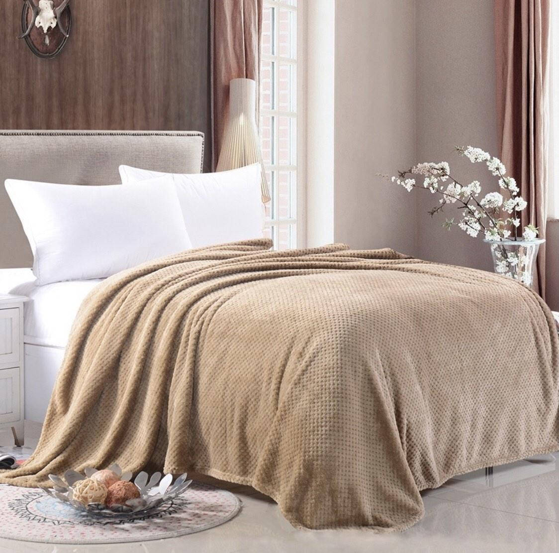 

Плед Евро Бамбук бежевый №8