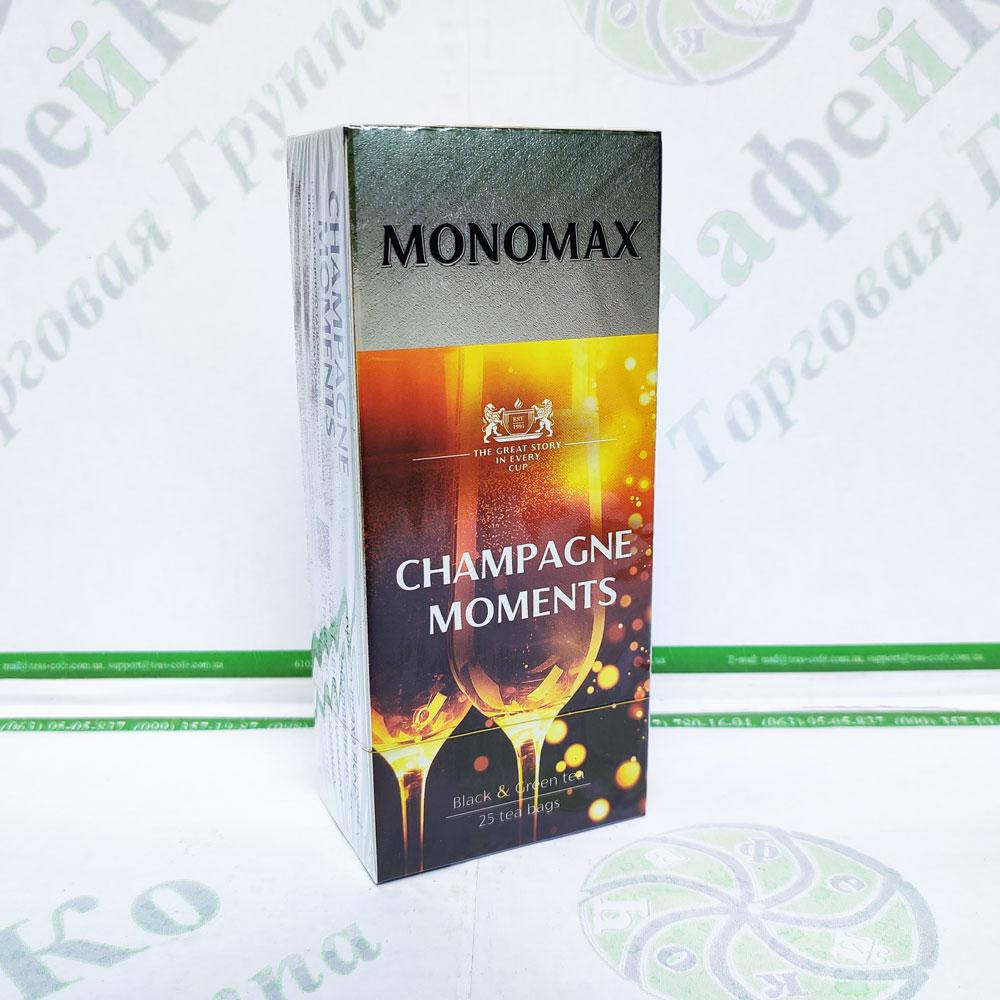 

Чай Мономах Champagne Moment Момент шампанского 25*1,5г черн.+зел. (18)