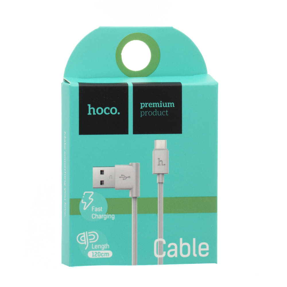 

Кабель USB micro USB HOCO UPM10 L-образный 1.2м белый оригинал, качество!