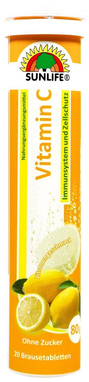 

Шипучие таблетки-витамины Sunlife Vitamin C Immun-und Zellschutz, 20 шт