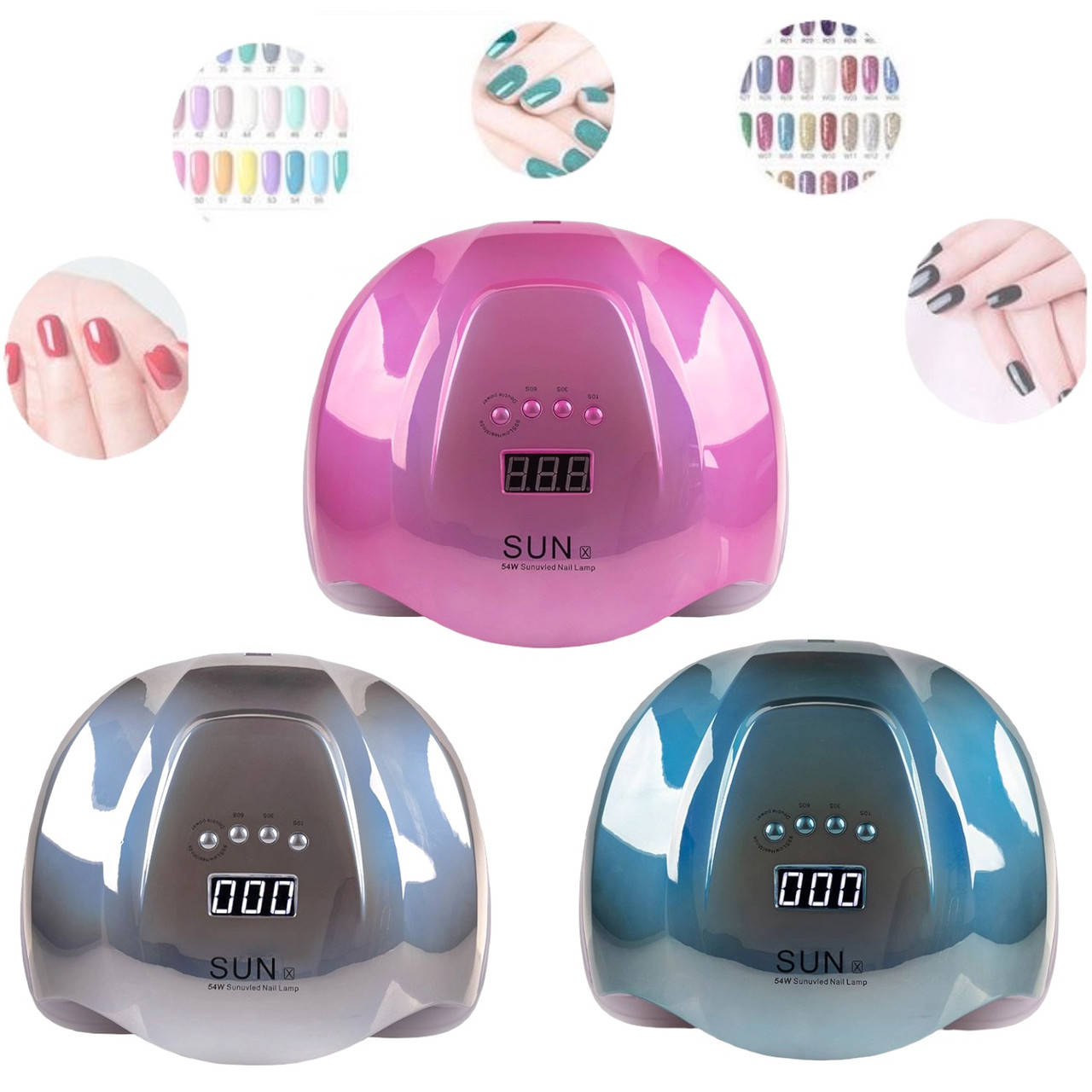 

Профессиональная SUN X Chrom mirror (зеркальная) гибридная UV/LED лампа, 54 Вт., Разные цвета