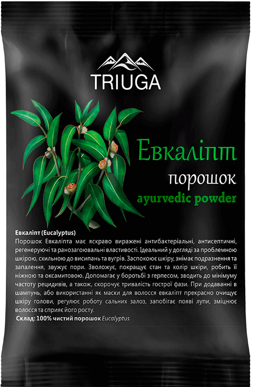 

Натуральный аюрведический порошок Эвкалипта, 50г, Триюга
