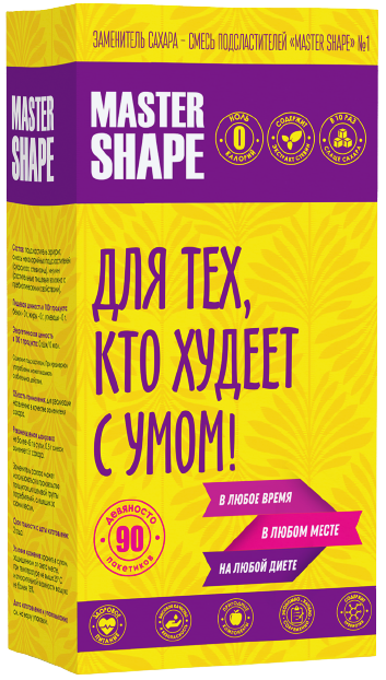 

Сахарозаменитель ФитПарад Master Shape №1 (1:10) саше 90 шт. (45 грамм)