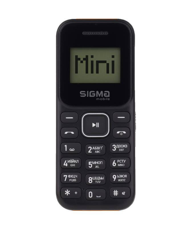 

Мобильный телефон Sigma mobile X-style 14 Mini Dual Sim Black/Orange