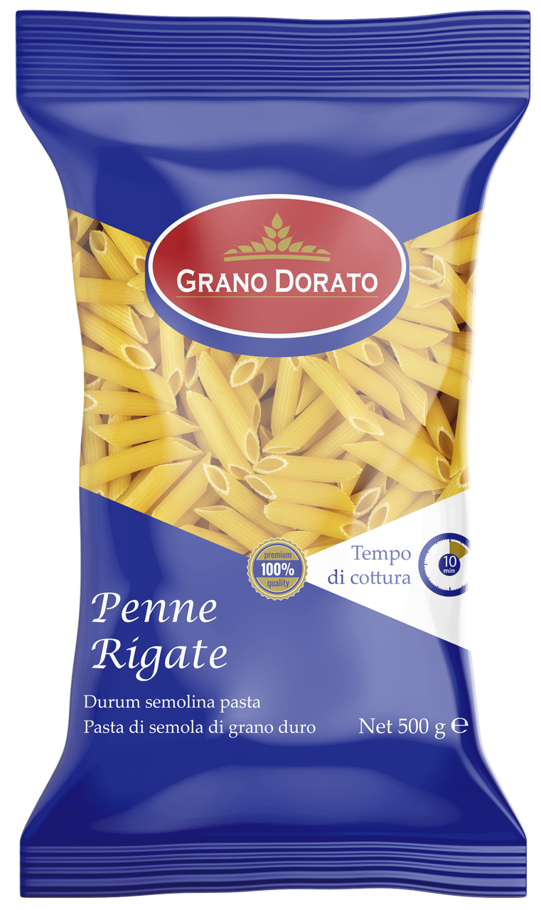 

Макарони Перья GRANO DORATO 500г (PENNE RIGATE)