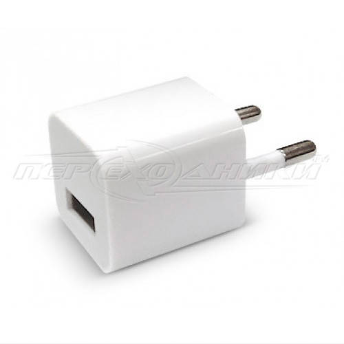

Сетевое зарядное устройство USB, 5V 1A , кубик белый