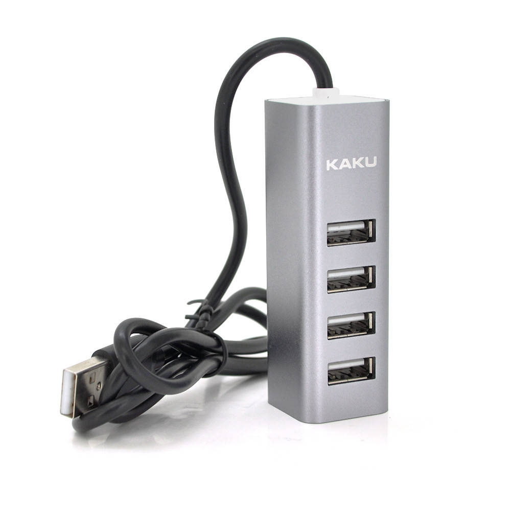 

Хаб iKAKU KSC-383 YILIAN USB 2.0 4 порта, Silver, 480Mbts питание от USB, Box