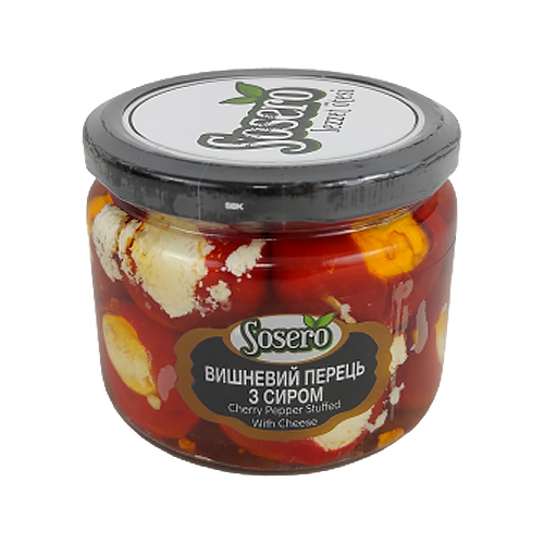 

Перець Сосеро вишневий фарширований сиром Sosero 290ml 12шт/ящ (Код : 00-00003369)