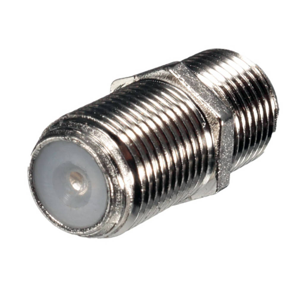 

Разъём ТВ, соединитель антенный F, гнездо - гнездо, корпус металлический