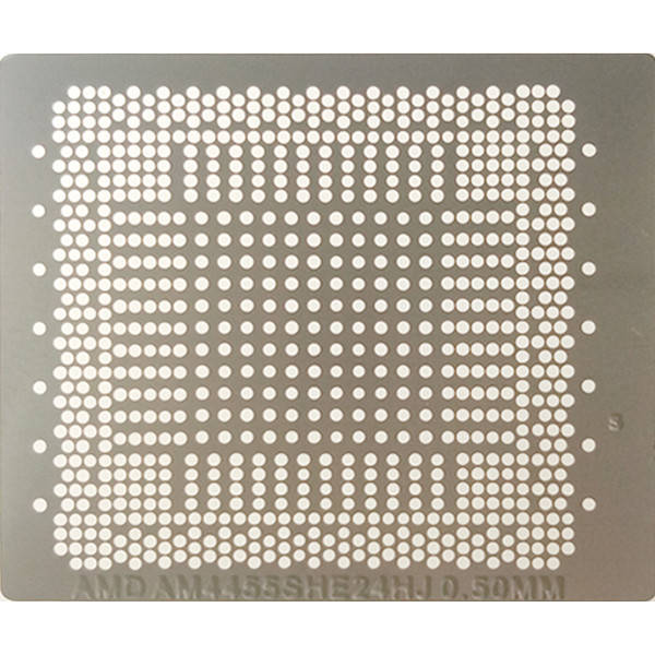 

Трафарет BGA AMD AM4455SHE24HJ, AM4455SHE44HJ, AM4555SHE44HJ, AM5545SHE44HL, AM5757DFE44HL, AM5745SIE44HL 0.5m