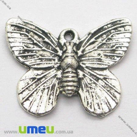 

Подвеска металлическая Бабочка, Античное серебро, 18х15 мм, 1 шт (POD-006627)
