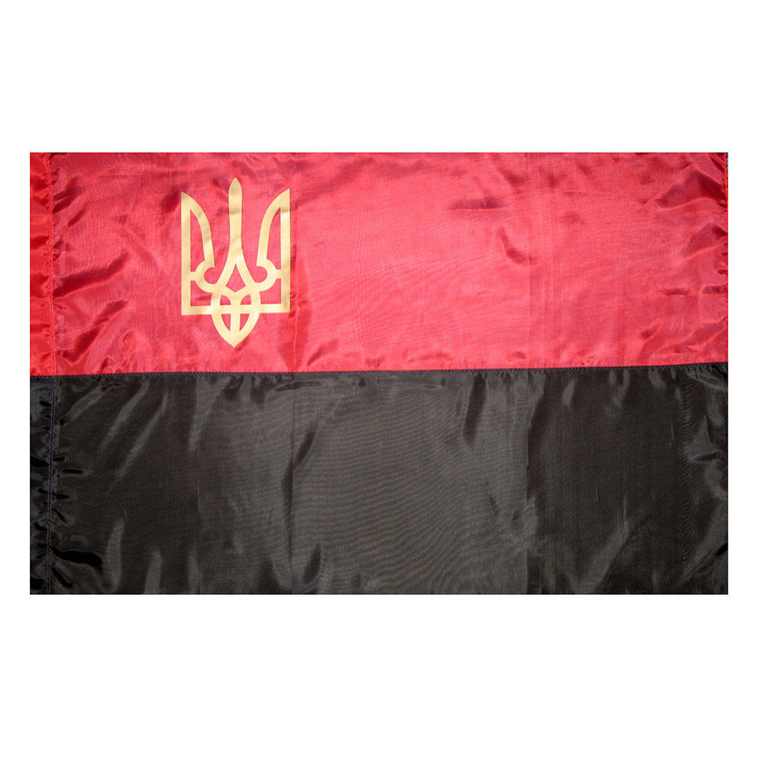 

Флаг ОУН-УПА , прапор ОУН-УПА , с гербом , поліестер , 150×100 см.
