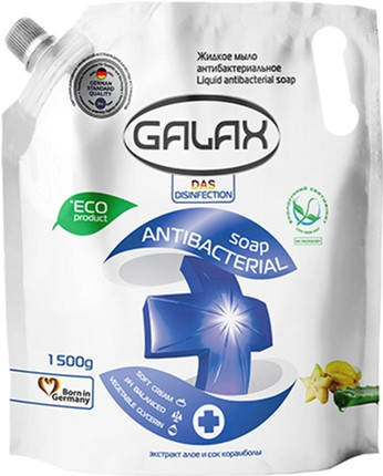 

Жидкое мыло Galax галакс антибактериальное «Карамболь и алоэ» 1500 мл