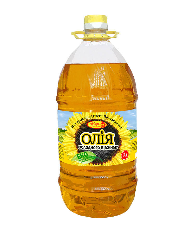 

Подсолнечное масло холодного отжима 3л