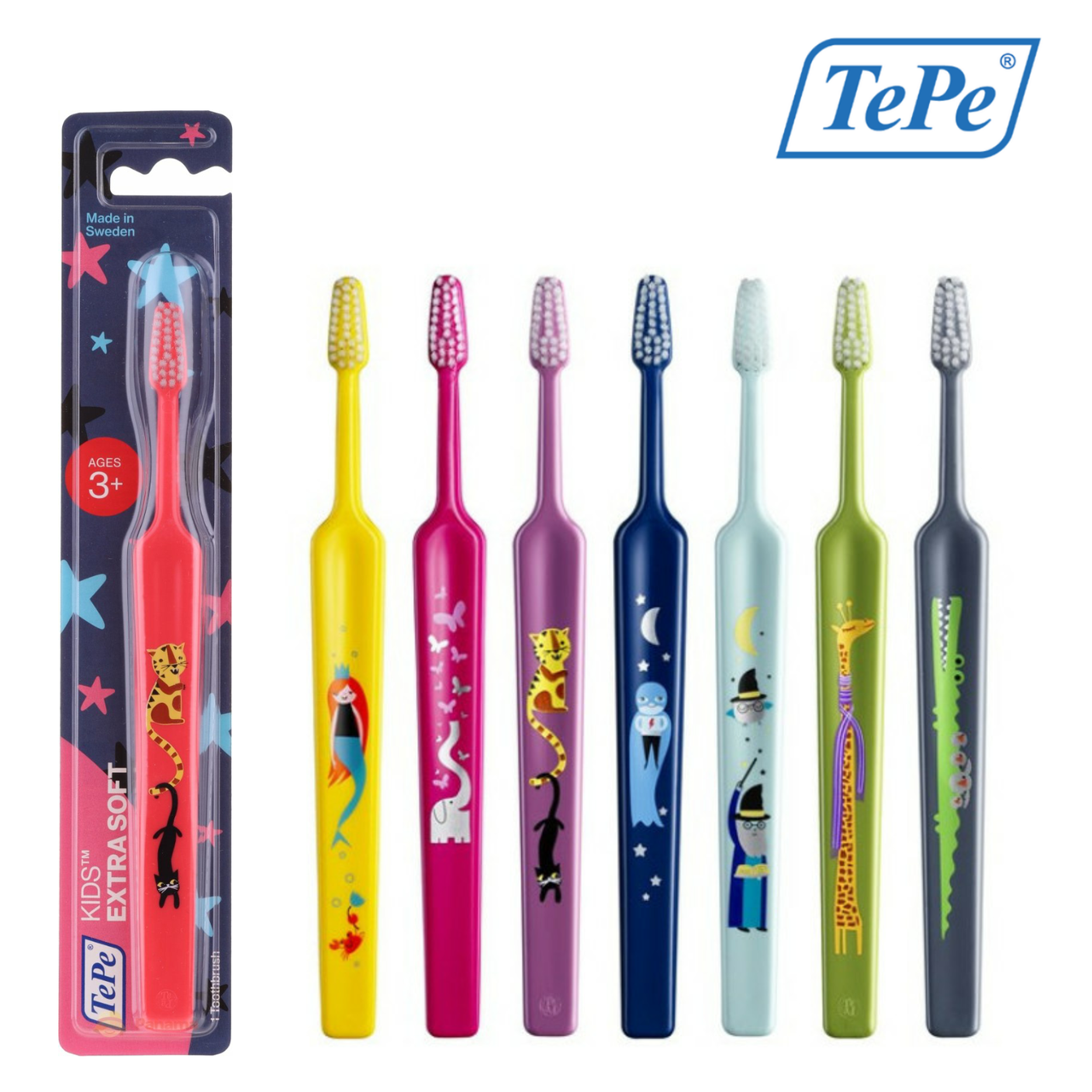 

Детская зубная щетка TePe Kids (от 3-х лет)