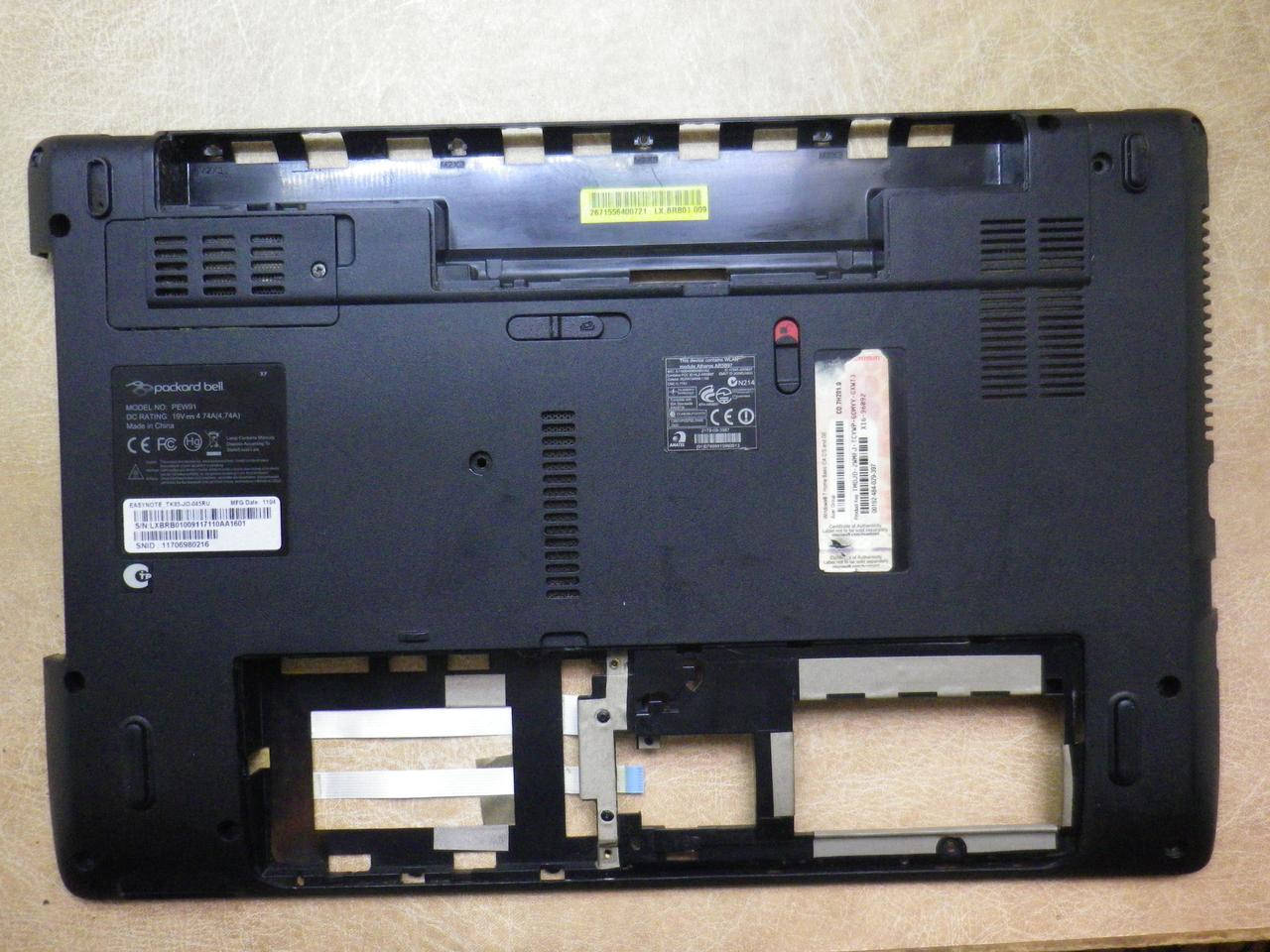 

Б/У Корпус низ на packard bell PEW91
