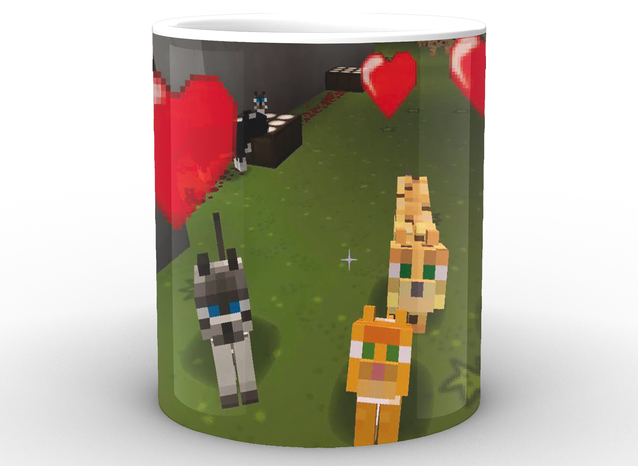 

Кружка GeekLand Minecraft Майнкрафт коты MС.02.041, Белый