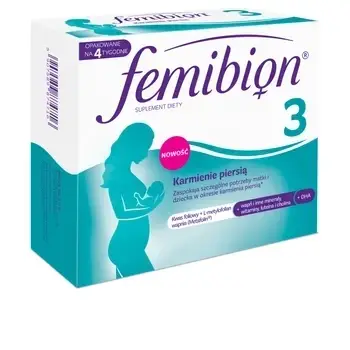 

Фемибион 3 (28+28,56 шт.) - диетическая добавка для поддержания грудного вскармливания.