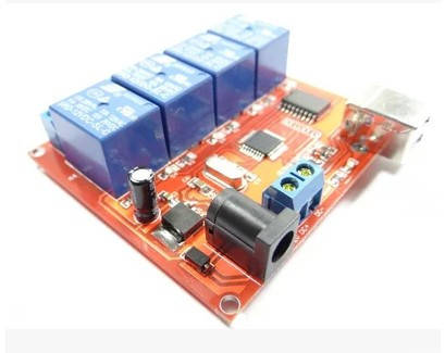 

HID USB реле управления нагрузкой через компьютер 10A, 4 канала