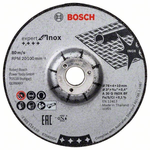 

Круг зачисний Bosch Expert for Inox A 30 Q INOX BF, Ø76×4,0×10,00мм, 2шт