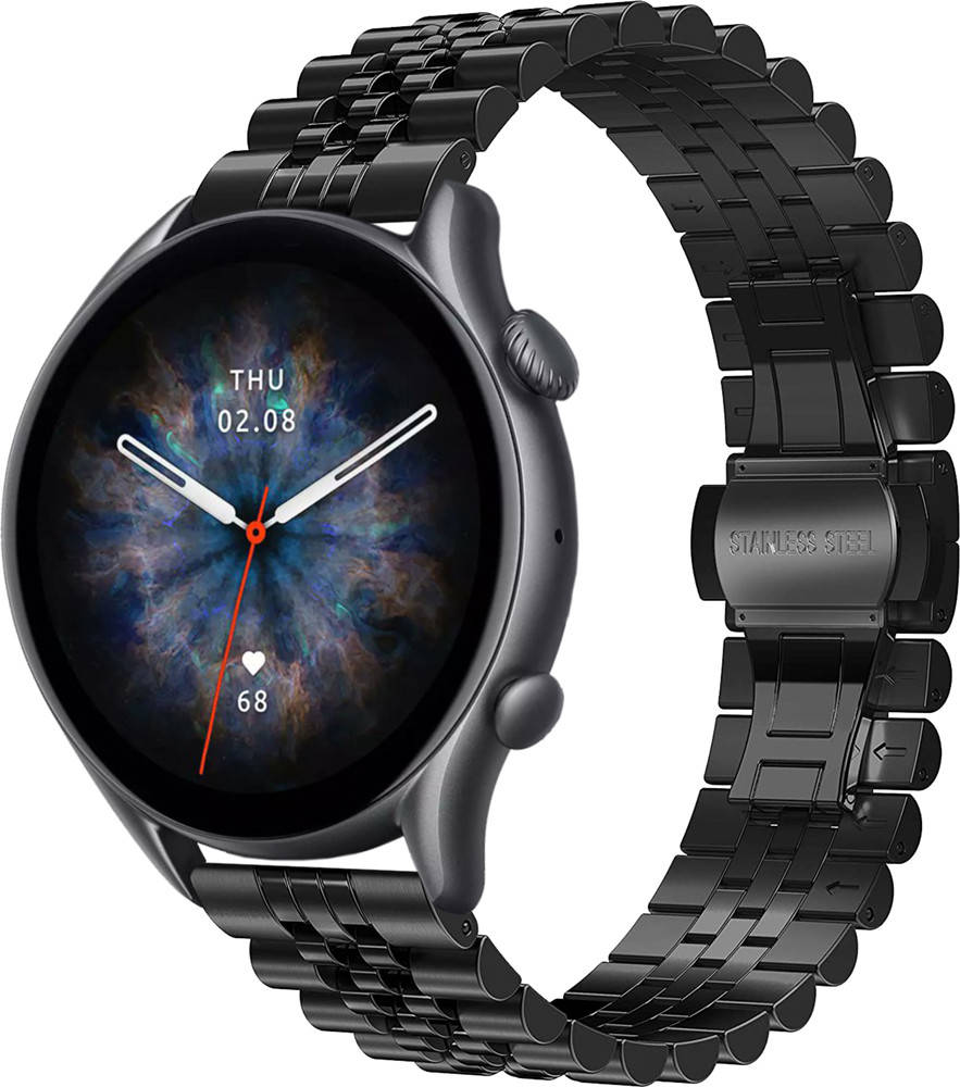 

Металлический браслет Stech для Amazfit GTR 3 Pro Черный