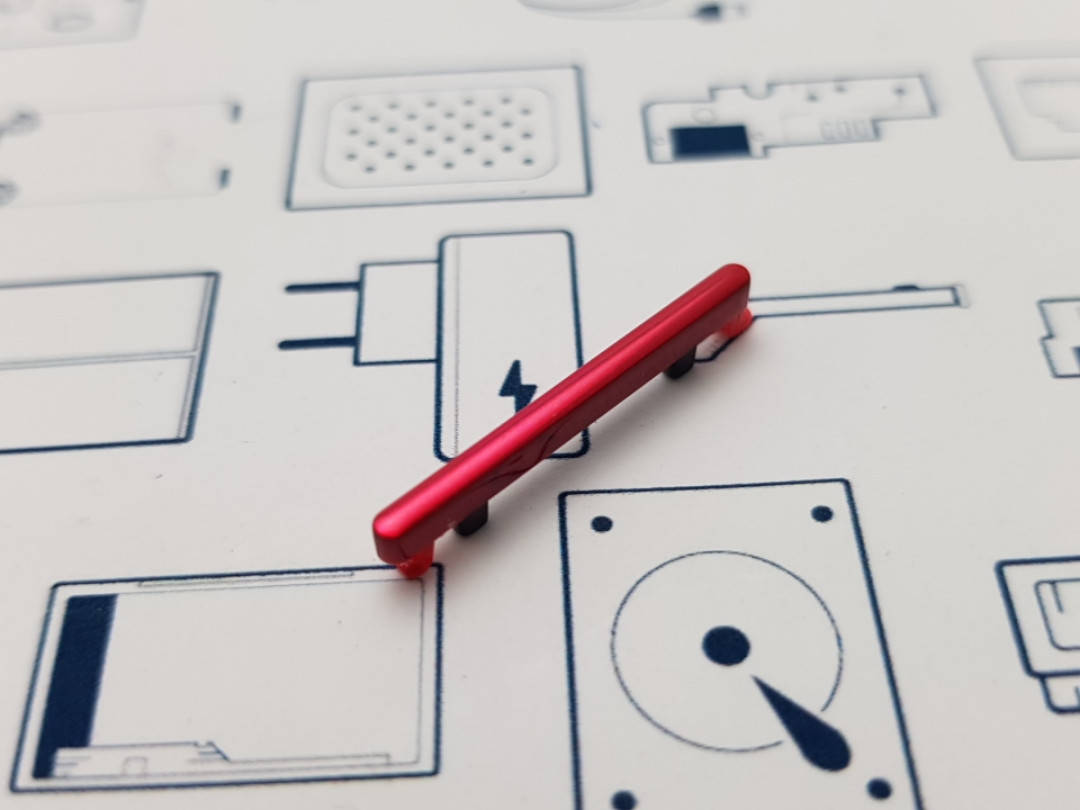 

Кнопка громкости Xiaomi Redmi Note 7 красная Сервисный оригинал с разборки