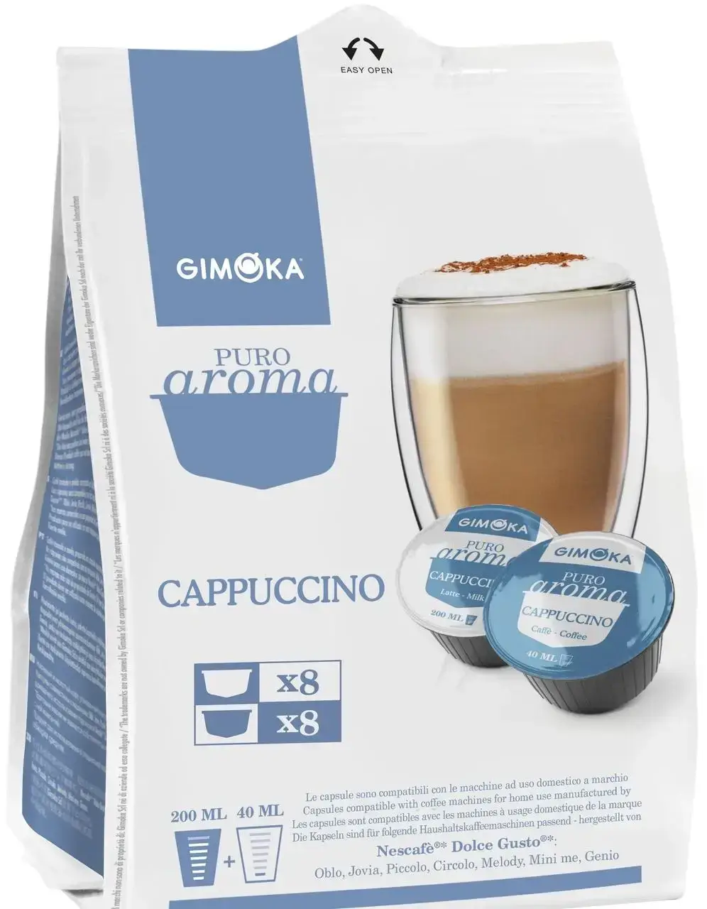 

Кофе в капсулах GIMOKA Cappuccino 8+8 штук Италия