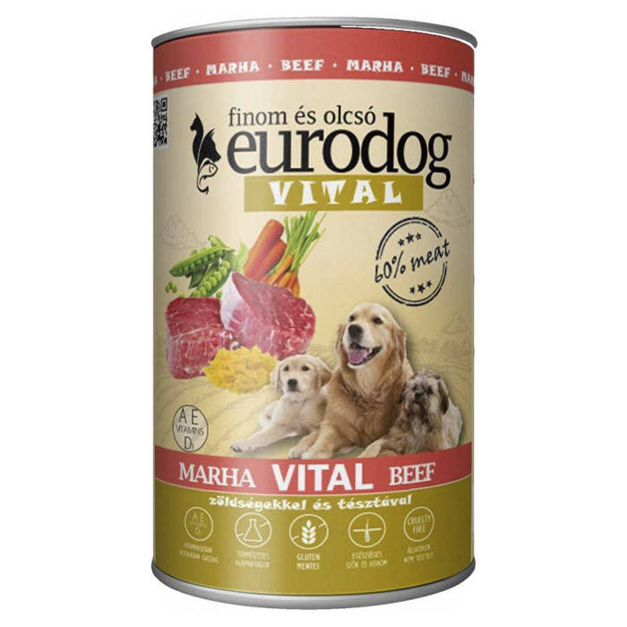 

Консерва для собак EuroDog со вкусом телятины 1240 г