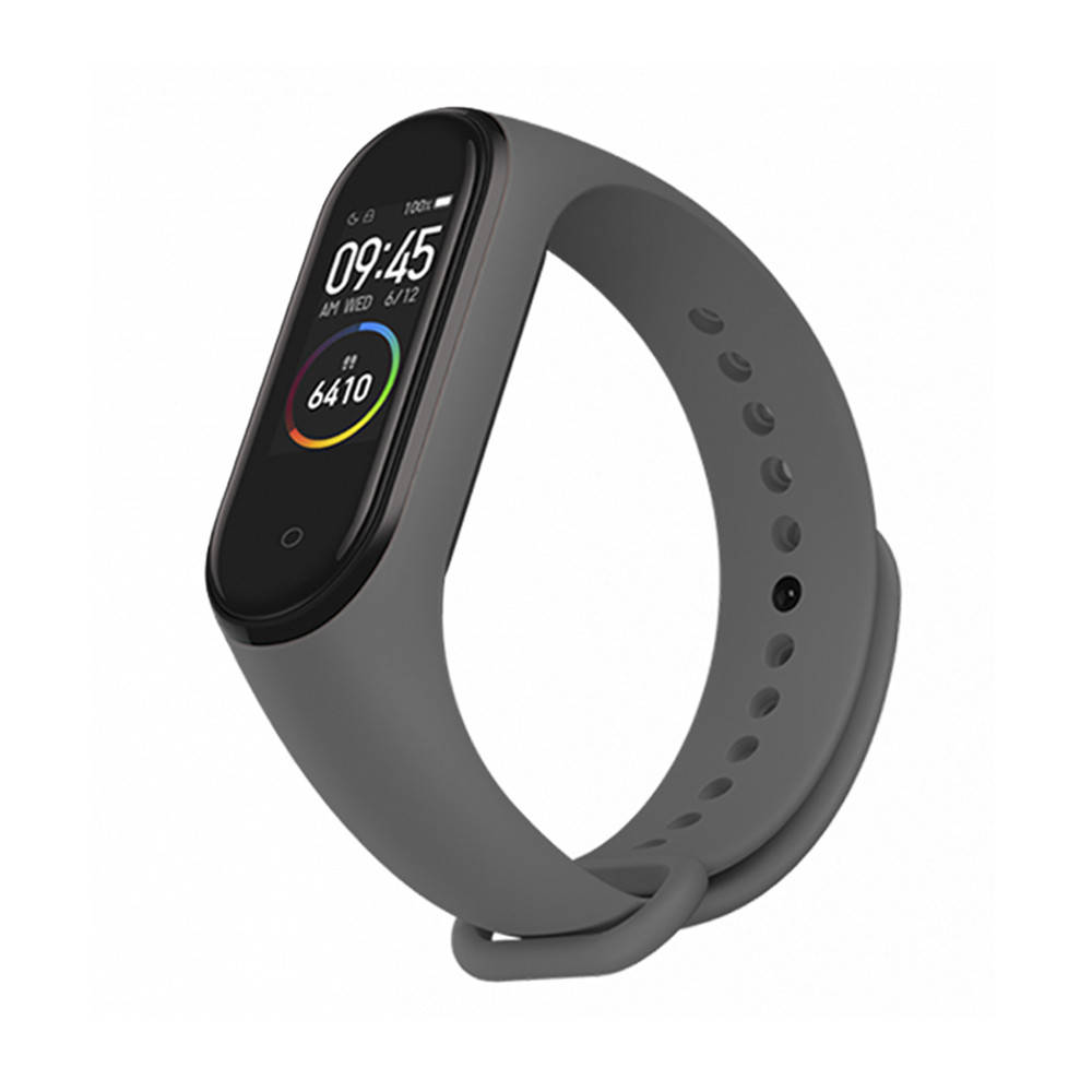 

Ремешок к браслету Mi Band 4 3 силиконовый Темно-серый