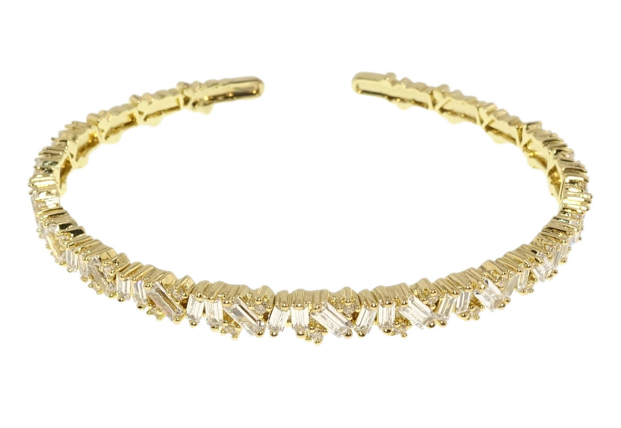 

Браслет Xuping QQMM Позолота 14K "Дорожка кристаллов" ø 5,5см