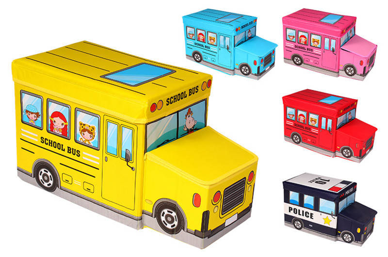 

Корзина для игрушек автобус BT-TB-0011, Розовый