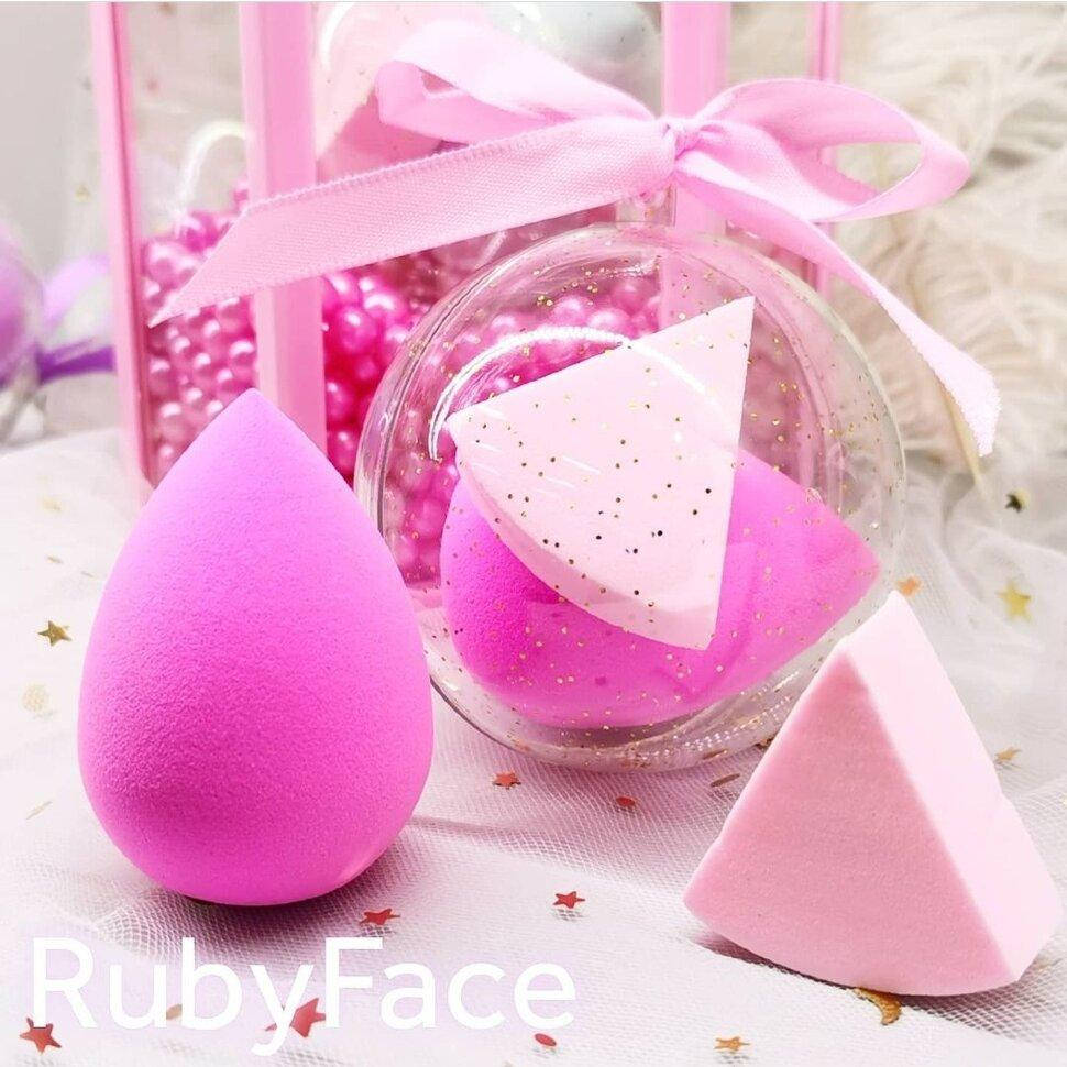 

Спонжи для макияжа в футляре 2 в 1 Ruby Face