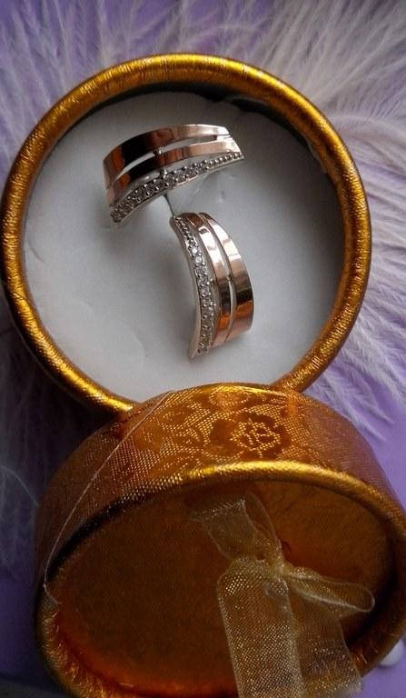 

Серебряные серьги с золотом Версаль "Г"