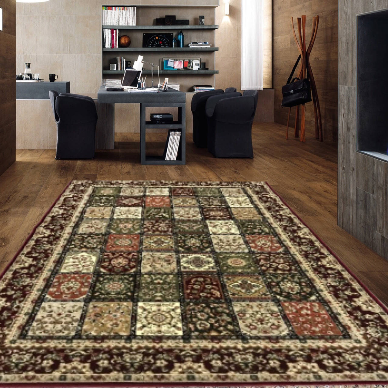 

2х4 м Ковер Lotos 1518/120 (бордовый), фабрика Karat carpet Украина.