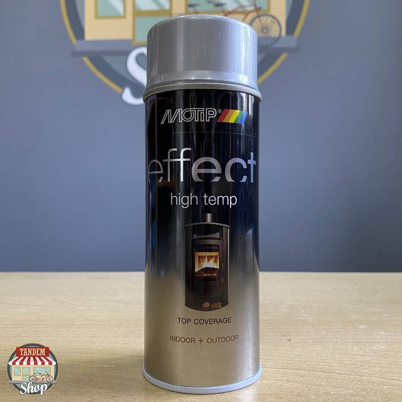 

Краска (эмаль) высокотемпературная до 800°С Motip Deco Effect High Temp, 400 мл Аэрозоль Серебристый, Серебро