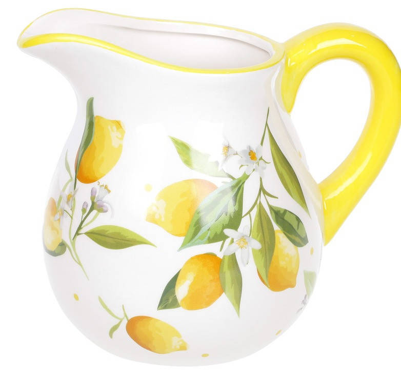 

Кувшин керамический 1.2л Сочные лимоны, Желтый