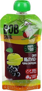 

Фруктовое пюре-смузи "Яблоко-Черная Смородина", 120 г - Bob Snail