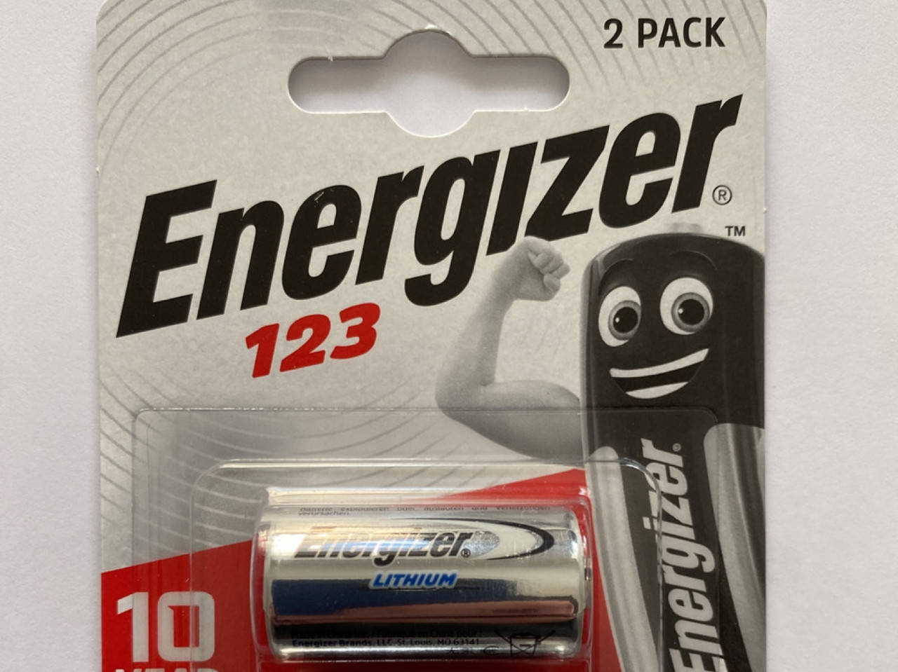 

Батарейка CR 123A Energizer 3V Lithium, 1штука (блистер по 2шт)