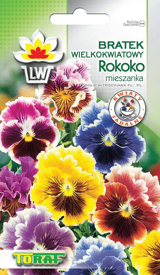 

Семена Виола (анютины глазки) Рококо витрока крупноцветковая пищевая микс 0.2г