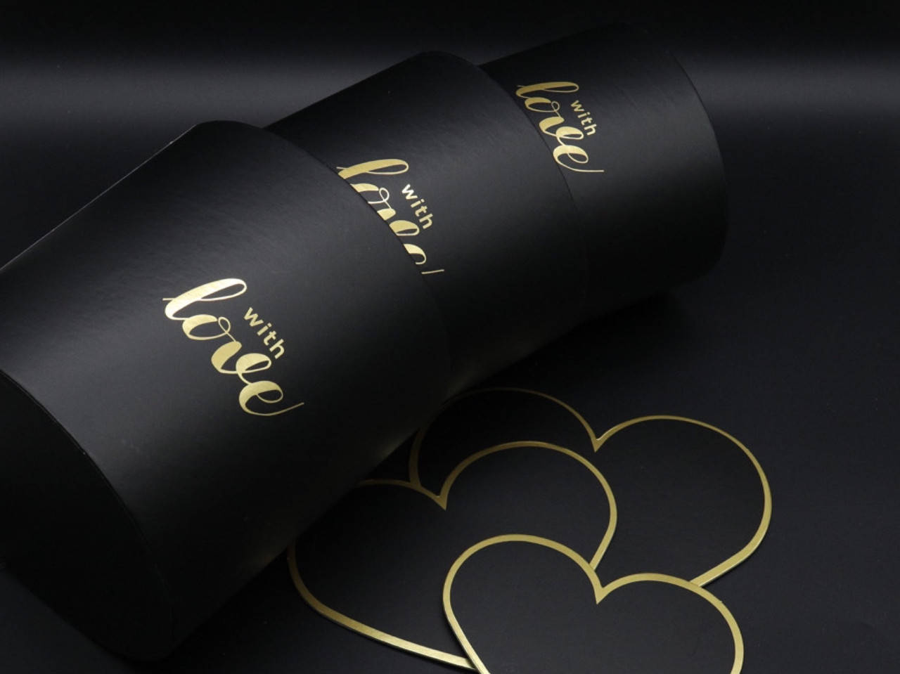 

Коробки круглая для цветов. 3шт/комплект. Цвет черный. 19х19см